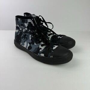 RAAD Shop Beast Mode On Black Camo High Top Canvas Sneakers men 9.5 women 11